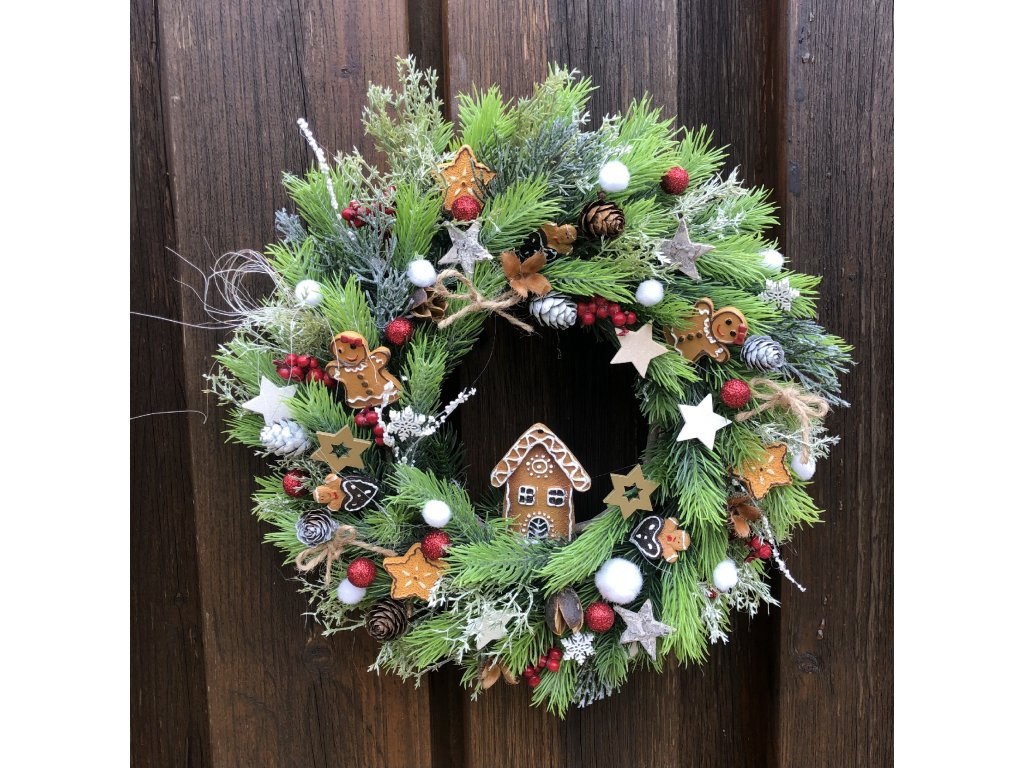 Keramický adventní věnec na stůl